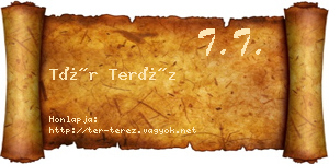 Tér Teréz névjegykártya